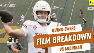 Texas Football Quinn Ewers Best Throws vs Michigan [upl. by Htebiram]