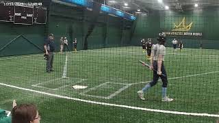 Indoor Softball 14 U C Travel Team Fast Pitch Girls Softball Hitting Batting Pitching Catching [upl. by Branca817]