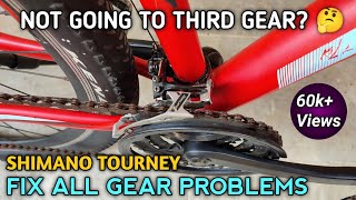 How To Adjust Front Gear  Shimano Tourney Front Derrailear [upl. by Bum978]