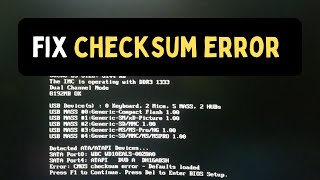 How to Fix CMOS Checksum Error on Windows 11 [upl. by Reiche750]