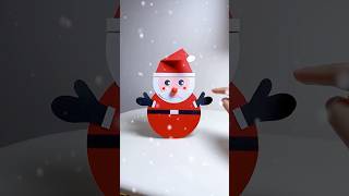 Easy Origami  Create a Super Fun and Swinging Santa Claus in 20 Seconds [upl. by Aleron]