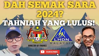 TAHNIAH JIKA LULUS SARA 2024 ADA TAMBAHAN AMAUN MISKIN TEGAR [upl. by Leuqar82]