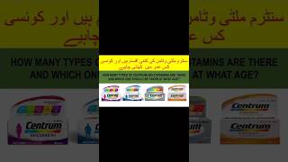 centrum multivitamin and its typespharmacist centrum womanfitness energy pakistan firstvideo [upl. by Boulanger]