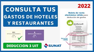 🔴CONSULTA Y REGISTRA tu gastos deducibles SUNAT DEDUCCION 3 UIT IMPUESTO A LA RENTA PERSONA NATURAL [upl. by Ballinger]