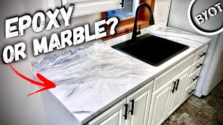 DIY Kitchen Countertop Makeover [upl. by Erdnoid]