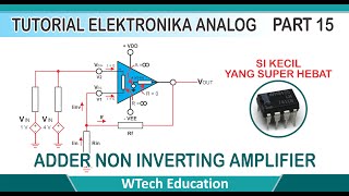 Konsep Adder Non Inverting Amplifier Op Amp [upl. by Merow]