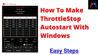 How To Make ThrottleStop AutoStart With Windows [upl. by Allehs]