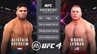 UFC 4 Alistair Overeem VS Brock Lesnar  PS5 Gameplay [upl. by Strohbehn]