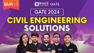 GATE 2024 Civil Engineering Paper Solution  Forenoon Shift 1  BYJUS GATE [upl. by Pudens]