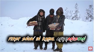 First Snow in Kabul Afghanistan MaranJan Hill  Kabul Snow  Afghanistan Street food2020 HD video [upl. by Pedrotti]