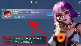 WHEN GLOBAL BEATRIX PLAY SNIPER IN IMMORTAL RANK😱Insane damage MUST WATCH [upl. by Birdt]