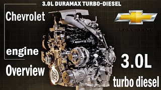 2021 Chevrolet 30L Duramax turbo diesel engine Overview [upl. by Ojaras]