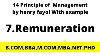 Remuneration  meaning  Concept  defintion  examples  14 principles of management  henry fayol [upl. by Nirroc43]