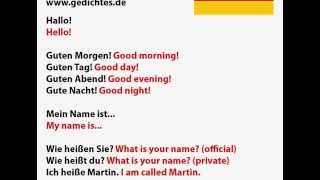 Learn German  Greeting Phrases  Begrüßung [upl. by Ferren]