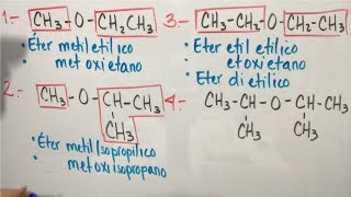 Éteres Nomenclatura Química Orgánica Parte 1 [upl. by Stier13]