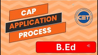 CAP Application for BEd 202425  BEd  MHACET BEd  Marathi  2024 [upl. by Rather723]