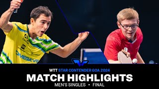 Hugo Calderano vs Felix Lebrun  MS Final  WTT Star Contender Goa 2024 [upl. by Melanie138]