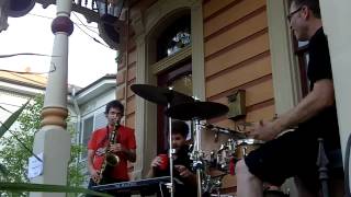 Stanton Moore Skerik and Marco Benevento porch jam  Jazz Fest 2012 [upl. by Weintrob]