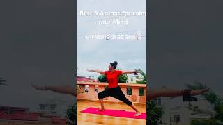 best 5 asanas for calm your mind yoga poses for stress relief and anxiety yogainspiration shorts [upl. by Ardnassak106]