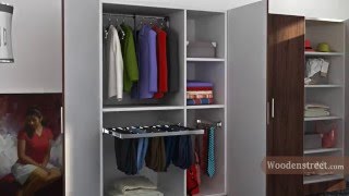 Wardrobe design Customized Wooden amp Modular Wardrobes  Wooden street [upl. by Bently]