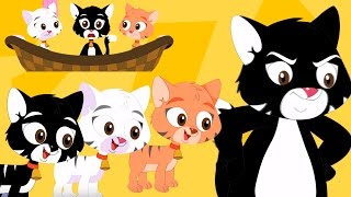 tres pequeños gatitos rima  canción de los niños  poema para niños [upl. by Kcirredal65]