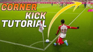 eFootball 2024 Corner Kick Tutorial  4 Easy amp Effective Way To Score From Corner Kicks [upl. by Carissa]