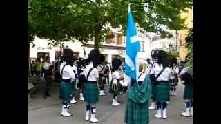 Buccleuch and Queensberry Caledonia Pipe Band from Thornhill Dumfriesshire Scotland [upl. by Mitchiner97]