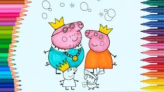 Peppa Maiale  Come disegnare e colorare  Disegni da colorare  Cose da colorare [upl. by Edveh]