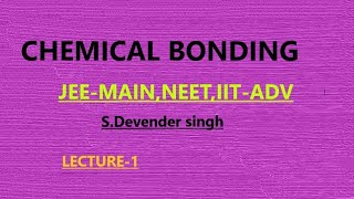 Chemical bonding lecture 1 [upl. by Kcirred]