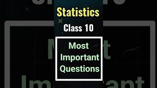 statistics class 10  Most Important questions maths class 10  shorts short [upl. by Keeley]