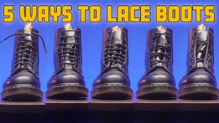 5 Easy Ways to Lace Up Your Boots Dr Martens [upl. by Anelahs]