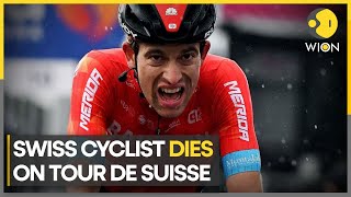 Swiss cyclist dies after fall into ravine during Tour de Suisse  Latest News  WION [upl. by Westmoreland]