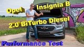 Opel Insignia B 20 BiTurbo Diesel 4x4 Performance Test  Serie vs Chiptuning [upl. by Ollayos]