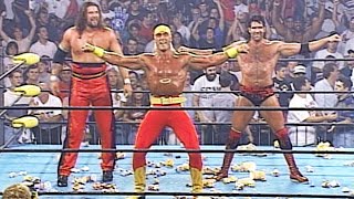 Hulk Hogan forms The nWo with Scott Hall and Kevin Nash WCW Bash at the Beach 1996 [upl. by Severin107]