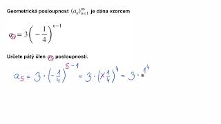 Použití vzorce pro ntý člen geometrické posloupnosti  Matematika  Khan Academy [upl. by Williamsen91]