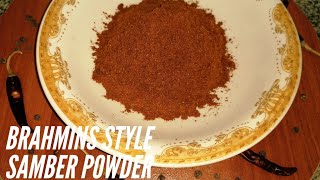 Brahmins style Sambar powder  Sambar Powder recipe  Reemas Passion [upl. by Yelrac]