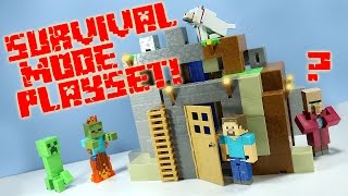 Minecraft Survival Mode Playset from Mattel Toys Huge [upl. by Kilan]