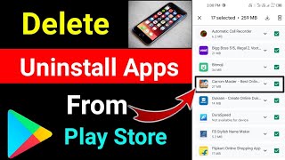 How To Delete Uninstall Apps From Play Store  Play Store Se Uninstall App Kaise Delete Karen [upl. by Ai]