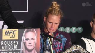 Holly Holm UFC 193 post fight press conference highlight [upl. by Orimar]