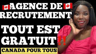 CANADA POUR TOUS🇨🇦AGENCE DE RECRUTEMENT‼️POSTULEZ GRATUITEMENT AUX OFFRES D’EMPLOIS… WAOUH [upl. by Dis]