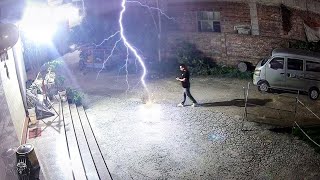 scariest lightening strikes caught on cam  info plus [upl. by Aicirtam]