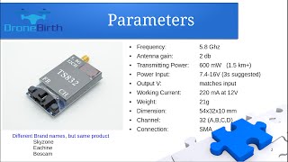 TS832 58Ghz 600mW Video Transmitter VTx wiring and review [upl. by Elsey]