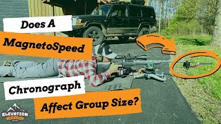 DOES A MagnetoSpeed CHRONOGRAPH AFFECT GROUP SIZE WHEN STRAPPED TO A RIFLE BARREL [upl. by Eittak]