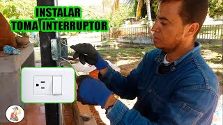 Como Instalar Toma Interruptor Fácil  Curso de Electricidad 19 [upl. by Proudfoot546]