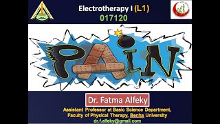 Electrotherapy 1 L2 pain [upl. by Emoreg]