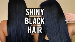 DYING MY HAIR BLACK  HOW I GET SILKY SOFT SHINY HAIR EVERYTIME [upl. by Michail]