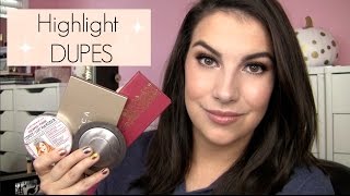 4 DUPES for HighEnd Highlights [upl. by Dachi]