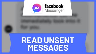 How to Read Unsent Messages on Messenger iOS 2024 [upl. by Okkin78]