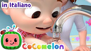 Laviamoci le mani  CoComelon Italiano  Canzoni per Bambini [upl. by Ainud]