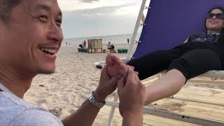 ASMR Outside Massage  FOOT MASSAGE WITH HAPPY ENDING [upl. by Anawait]